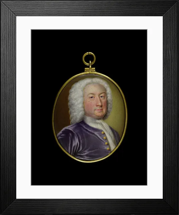 Framed Print : Portrait of a man, between 1725 and 1750. Creator: English School Framed Print : Portrait of a man, between 1725 and 1750. Creator: English School