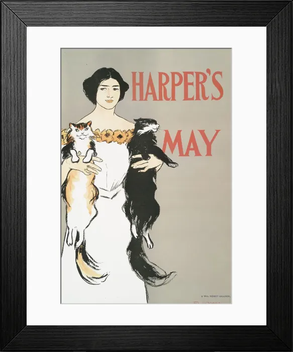 Framed Print : Harper's May, c1897. Creator: Edward Penfield Framed Print : Harper's May, c1897. Creator: Edward Penfield