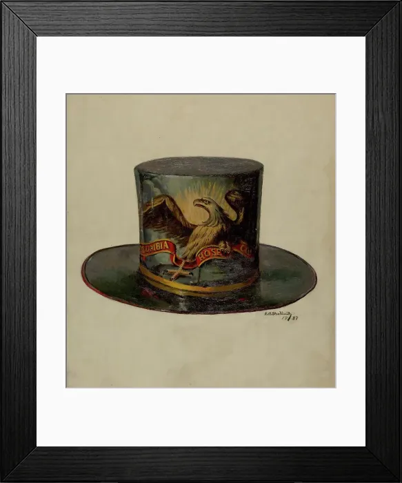 Framed Print : Fireman's Hat, 1937. Creator: Eugene Shellady Framed Print : Fireman's Hat, 1937. Creator: Eugene Shellady