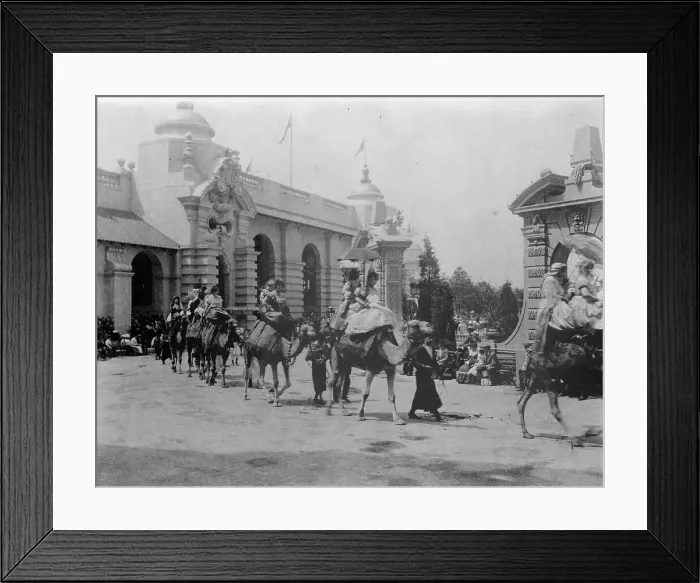Framed Print : Pan-American midway parade, 1901. Creator: Frances Benjamin Johnston Framed Print : Pan-American midway parade, 1901. Creator: Frances Benjamin Johnston