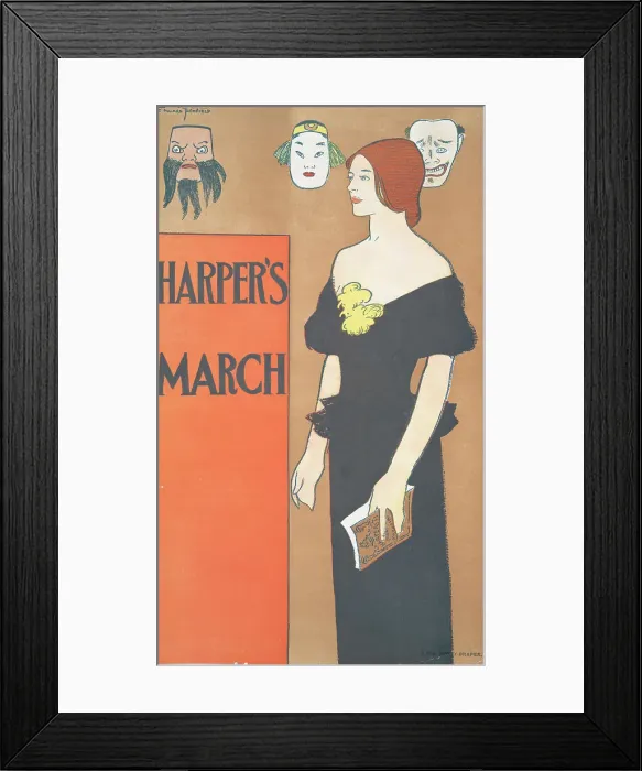 Framed Print : Harper's March, c1890 - 1907. Creator: Edward Penfield Framed Print : Harper's March, c1890 - 1907. Creator: Edward Penfield