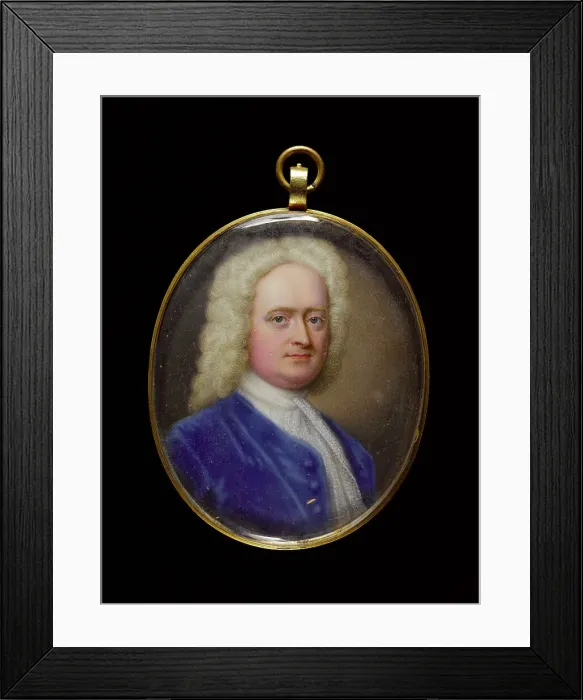Framed Print : Portrait of a man, between 1725 and 1750. Creator: English School Framed Print : Portrait of a man, between 1725 and 1750. Creator: English School