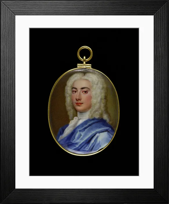 Framed Print : Portrait of a man, between 1725 and 1750. Creator: English School Framed Print : Portrait of a man, between 1725 and 1750. Creator: English School