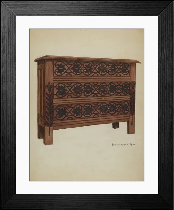 Framed Print : Chest of Drawers, c. 1936. Creator: Florence Neal Framed Print : Chest of Drawers, c. 1936. Creator: Florence Neal