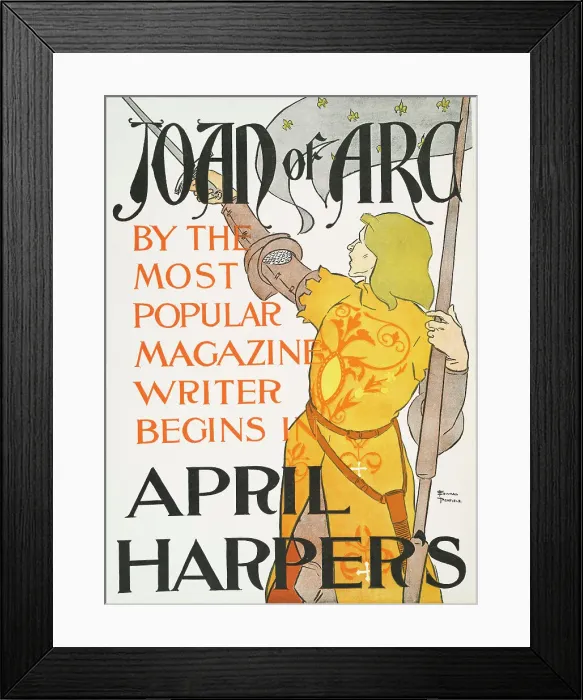 Framed Print : Harper's April, Joan of Arc, c1895. Creator: Edward Penfield Framed Print : Harper's April, Joan of Arc, c1895. Creator: Edward Penfield