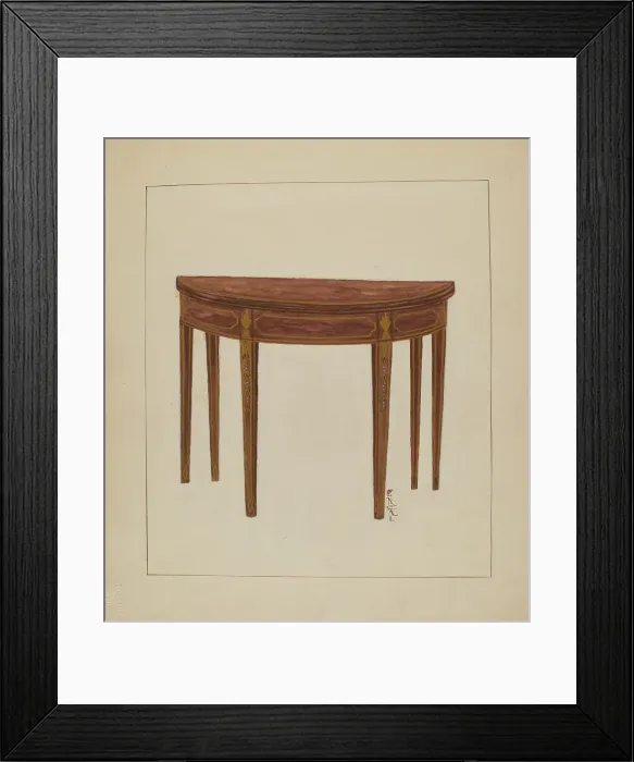 Framed Print : Card Table, c. 1936. Creator: Florence Neal Framed Print : Card Table, c. 1936. Creator: Florence Neal