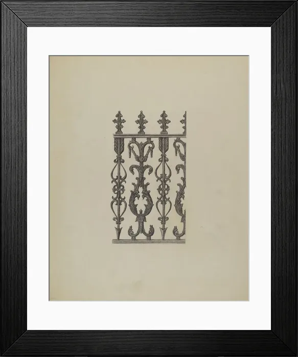 Framed Print : Iron Ornament, 1935 / 1942. Creator: Eugene Shellady Framed Print : Iron Ornament, 1935 / 1942. Creator: Eugene Shellady