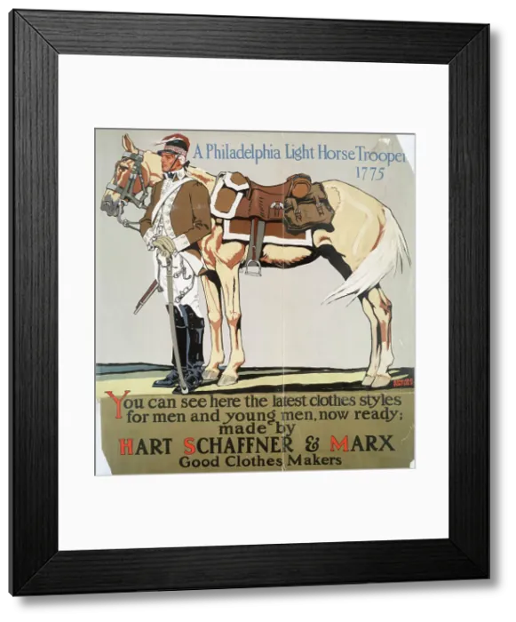 Framed Print : A Philadelphia light horse trooper, 1775, c1890 - 1907. Creator: Edward Penfield Framed Print : A Philadelphia light horse trooper, 1775, c1890 - 1907. Creator: Edward Penfield