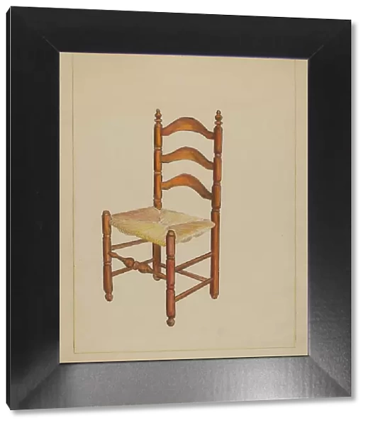 Straw Bottom Chair, c. 1936. Creator: George Nelson