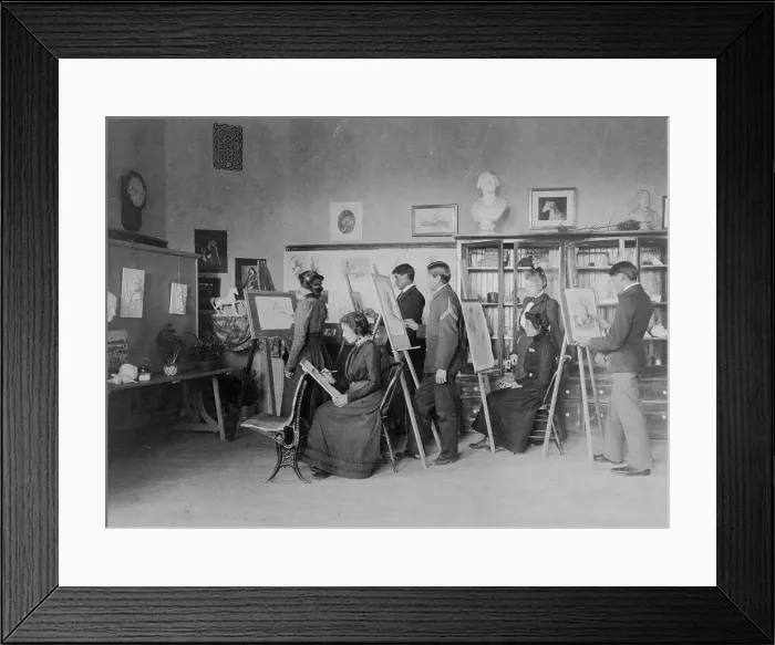 Framed Print : Classroom instruction in art, United States Indian School, Carlisle, Pa. between 1901 and 1903. Creator: Frances Benjamin Johnston Framed Print : Classroom instruction in art, United States Indian School, Carlisle, Pa. between 1901 and 1903. Creator: Frances Benjamin Johnston