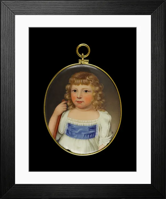 Framed Print : Portrait of a little girl, between 1790 and 1810. Creator: English School Framed Print : Portrait of a little girl, between 1790 and 1810. Creator: English School