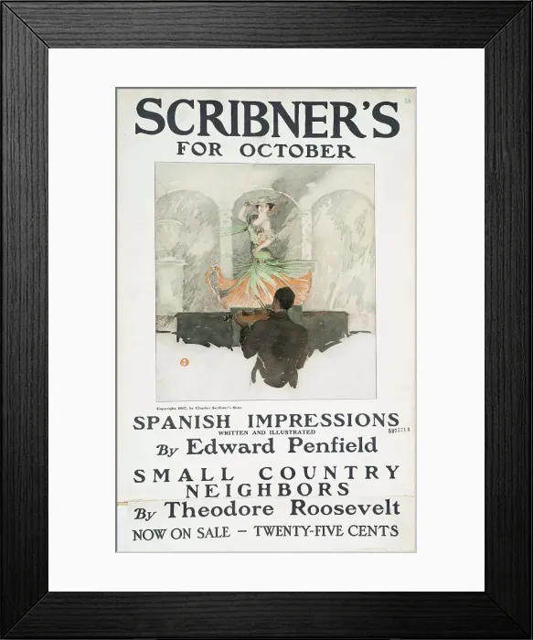 Framed Print : Scribner's for October. c1890 - 1907. Creator: Edward Penfield Framed Print : Scribner's for October. c1890 - 1907. Creator: Edward Penfield