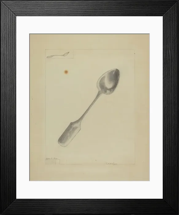Framed Print : Silver Spoon, 1935 / 1942. Creator: Columbus Simpson Framed Print : Silver Spoon, 1935 / 1942. Creator: Columbus Simpson