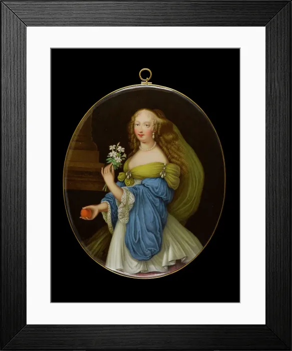 Framed Print : Portrait of a young woman, between 1650 and 1700. Creator: English School Framed Print : Portrait of a young woman, between 1650 and 1700. Creator: English School