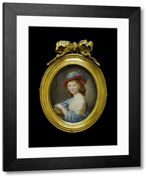 Framed Print : Portrait of a young woman, between 1790 and 1810. Creator: English School Framed Print : Portrait of a young woman, between 1790 and 1810. Creator: English School