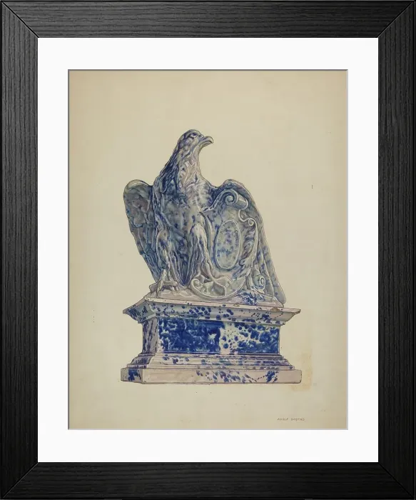 Framed Print : Potpourri Jar: Eagle, c. 1941. Creator: Adolph Opstad Framed Print : Potpourri Jar: Eagle, c. 1941. Creator: Adolph Opstad