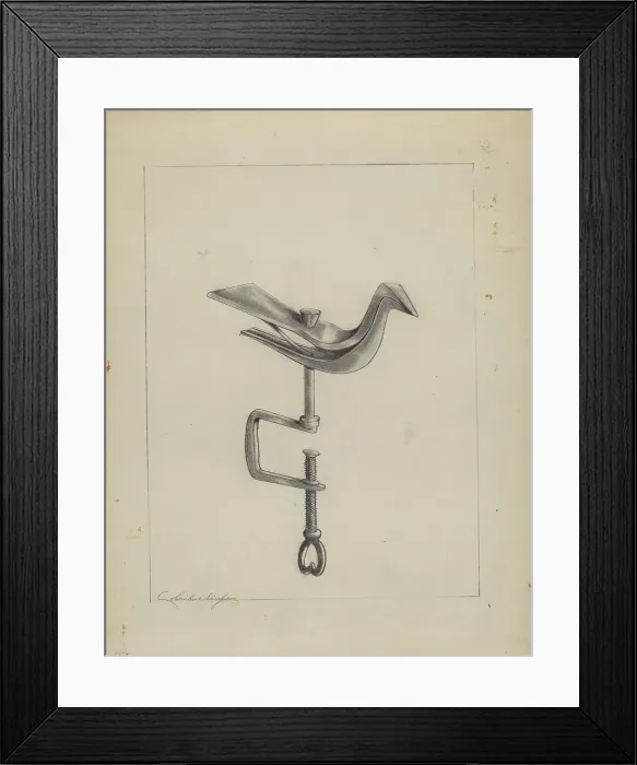Framed Print : Sewing Bird, c. 1937. Creator: Columbus Simpson Framed Print : Sewing Bird, c. 1937. Creator: Columbus Simpson