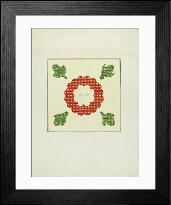 Framed Print : Pieced Quilt, 1935 / 1942. Creator: Paul Park Framed Print : Pieced Quilt, 1935 / 1942. Creator: Paul Park