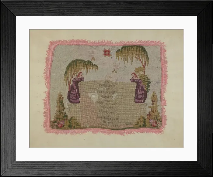 Framed Print : Mourning Embroidery, 1935 / 1942. Creator: William Parkinson Framed Print : Mourning Embroidery, 1935 / 1942. Creator: William Parkinson