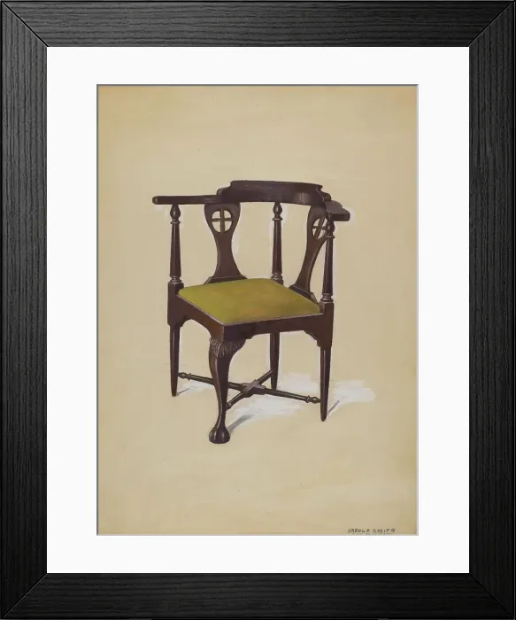 Framed Print : Roundabout Chair, 1936. Creator: Harold Smith Framed Print : Roundabout Chair, 1936. Creator: Harold Smith