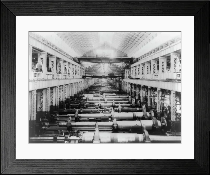 Framed Print : Interior of U.S. gun shop, Washington Navy Yard, 1903. Creator: Frances Benjamin Johnston Framed Print : Interior of U.S. gun shop, Washington Navy Yard, 1903. Creator: Frances Benjamin Johnston