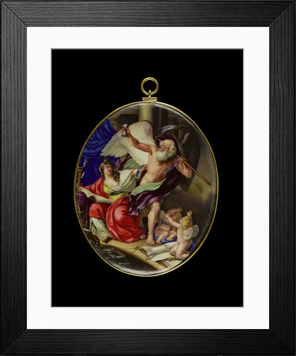 Framed Print : Study resisting the passage of time, between 1781 and 1800. Creator: English School Framed Print : Study resisting the passage of time, between 1781 and 1800. Creator: English School