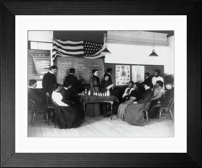 Framed Print : Class in hygiene Hampton Institute, Hampton, Va. 1899 or 1900. Creator: Frances Benjamin Johnston