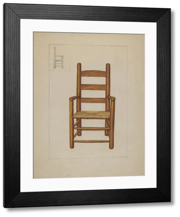 Framed Print : Chair, c. 1936. Creator: Edgar L. Pearce Framed Print : Chair, c. 1936. Creator: Edgar L. Pearce