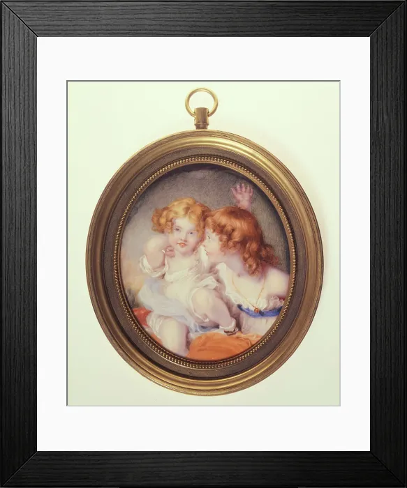 Framed Print : The Calmady children, after 1850. Creator: English School