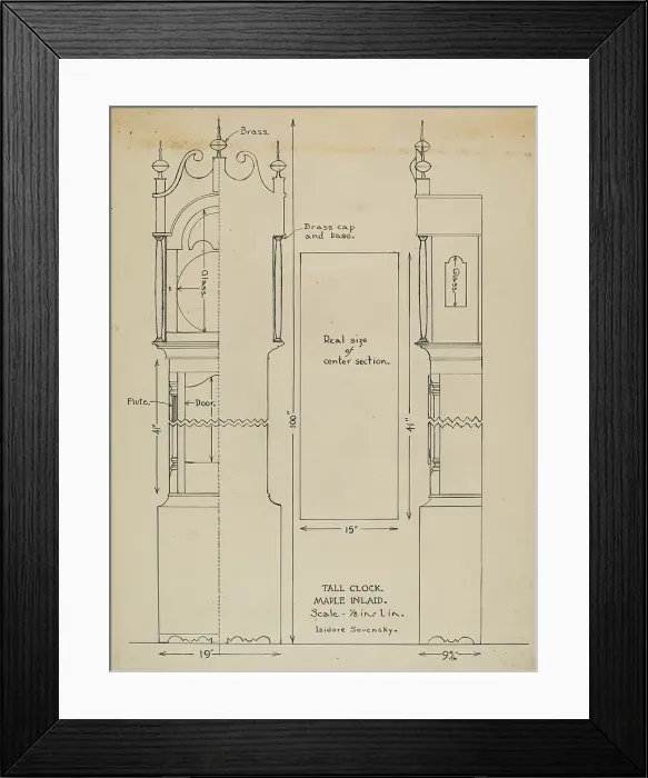 Framed Print : Tall Clock, c. 1936. Creator: Isidore Sovensky Framed Print : Tall Clock, c. 1936. Creator: Isidore Sovensky