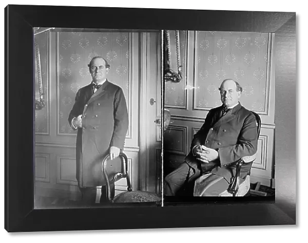 Three portraits of William Jennings Bryan at the Grand Hotel, Paris...facing front, 1905(?). Creator: Frances Benjamin Johnston