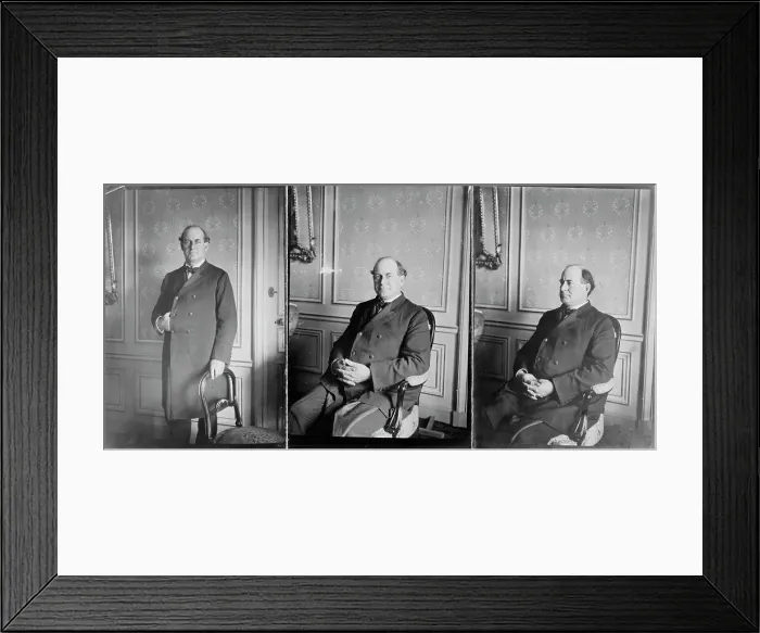 Framed Print : Three portraits of William Jennings Bryan at the Grand Hotel, Paris...facing front, 1905(?). Creator: Frances Benjamin Johnston Framed Print : Three portraits of William Jennings Bryan at the Grand Hotel, Paris...facing front, 1905(?). Creator: Frances Benjamin Johnston