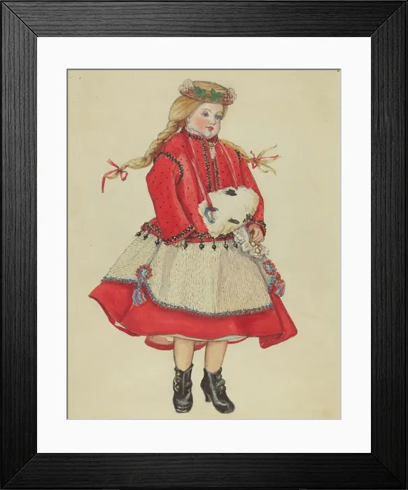 Framed Print : Doll, 1935 / 1942. Creator: Esther Peck Framed Print : Doll, 1935 / 1942. Creator: Esther Peck