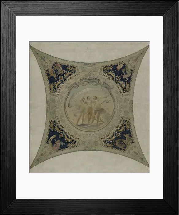 Framed Print : Sketch for the Lobau gallery of the Hotel de Ville in Paris: Liberty, Equality, Fraternity, 1890. Creator: Hector d Espouy Framed Print : Sketch for the Lobau gallery of the Hotel de Ville in Paris: Liberty, Equality, Fraternity, 1890. Creator: Hector d Espouy