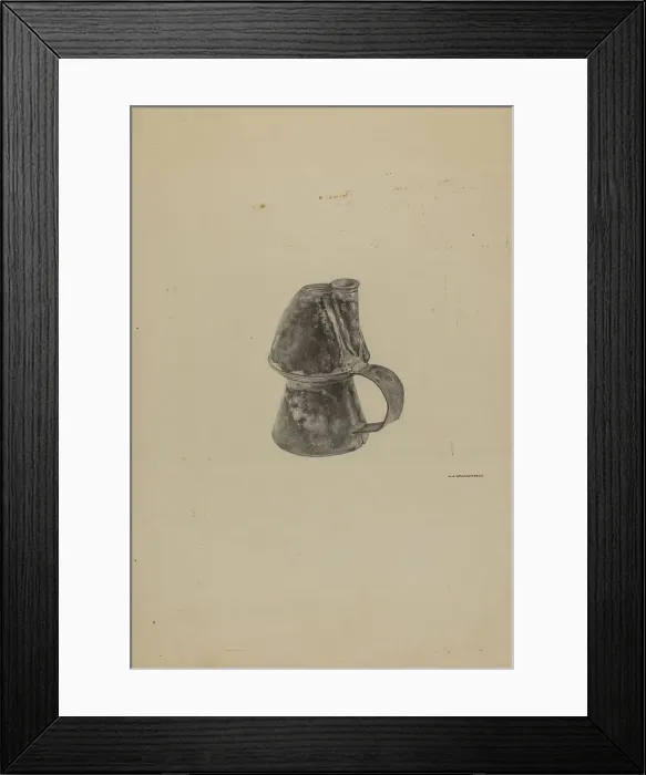 Framed Print : Petticoat Peg Lamp, c. 1939. Creator: G. A. Spangenberg Framed Print : Petticoat Peg Lamp, c. 1939. Creator: G. A. Spangenberg
