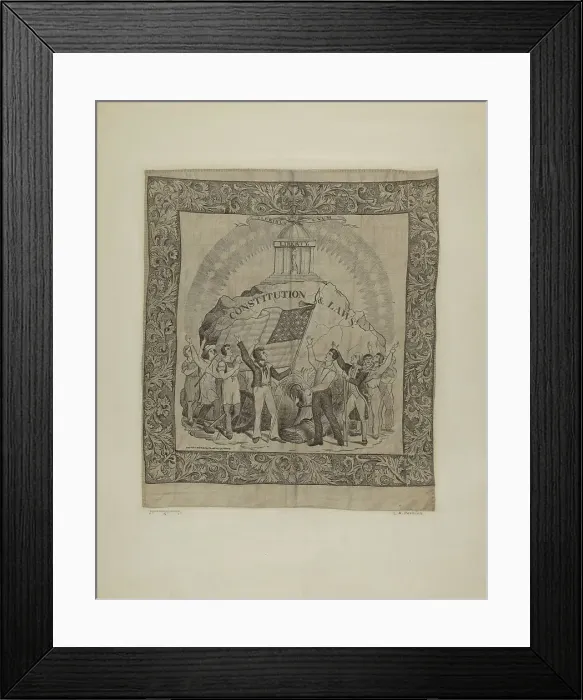Framed Print : Printed Textile (Historical), c. 1941. Creator: Arlene Perkins Framed Print : Printed Textile (Historical), c. 1941. Creator: Arlene Perkins