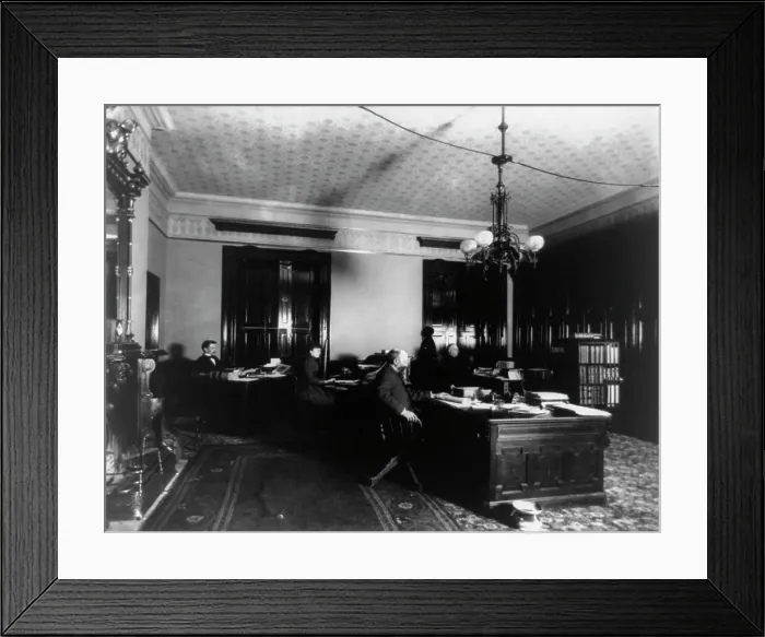 Framed Print : White House employees, between c1884 and 1910. Creator: Frances Benjamin Johnston Framed Print : White House employees, between c1884 and 1910. Creator: Frances Benjamin Johnston
