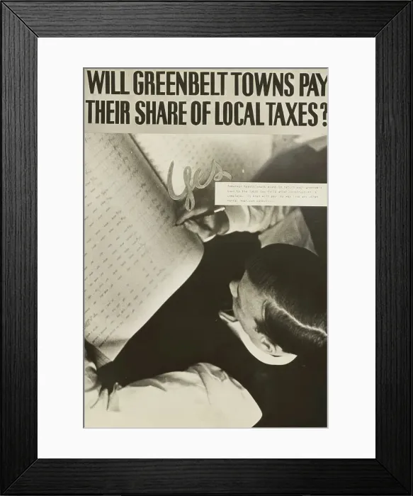 Framed Print : Poster by Record Section, Suburban Resettlement Administration, 1935-12. Creator: Arthur Rothstein Framed Print : Poster by Record Section, Suburban Resettlement Administration, 1935-12. Creator: Arthur Rothstein