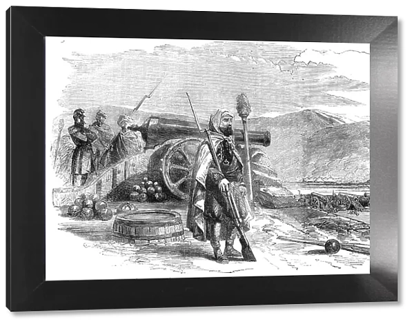 Spahi (Algerian Troops), French Battery on the Heights of Balaclava - from a sketch by... 1854. Creator: Unknown