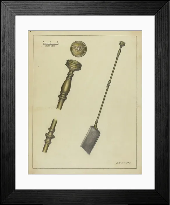 Framed Print : Fireplace Equipment, 1935 / 1942. Creator: Jack Staloff Framed Print : Fireplace Equipment, 1935 / 1942. Creator: Jack Staloff