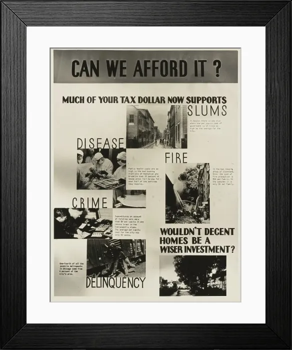 Framed Print : Poster by Record Section, Suburban Resettlement Administration, 1935-12. Creator: Arthur Rothstein Framed Print : Poster by Record Section, Suburban Resettlement Administration, 1935-12. Creator: Arthur Rothstein