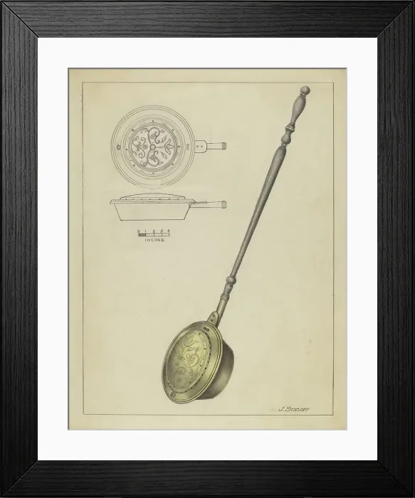 Framed Print : Warming Pan, c. 1939. Creator: Jack Staloff Framed Print : Warming Pan, c. 1939. Creator: Jack Staloff