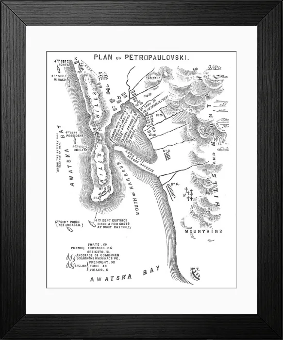 Framed Print : Plan of Petropaulovski, 1854. Creator: Unknown Framed Print : Plan of Petropaulovski, 1854. Creator: Unknown