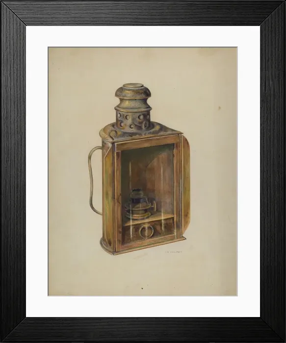 Framed Print : Ship Lantern, c. 1939. Creator: Samuel Philpot Framed Print : Ship Lantern, c. 1939. Creator: Samuel Philpot