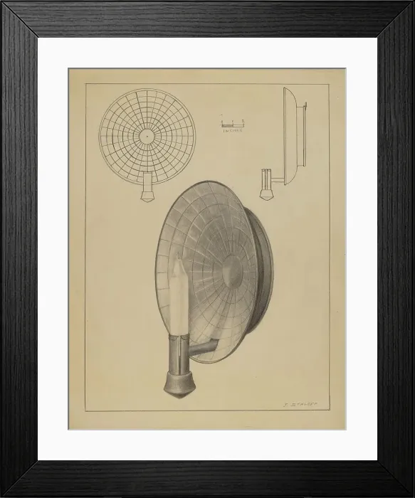 Framed Print : Sconce, 1935 / 1942. Creator: Jack Staloff Framed Print : Sconce, 1935 / 1942. Creator: Jack Staloff