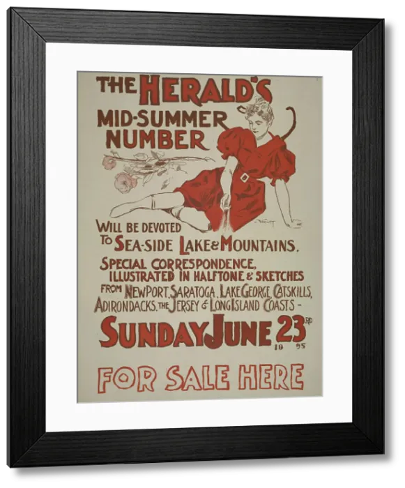Framed Print : The herald's mid-summer number. Sunday June 23rd 1895. c1895. Creator: Charles Hubbard Wright Framed Print : The herald's mid-summer number. Sunday June 23rd 1895. c1895. Creator: Charles Hubbard Wright