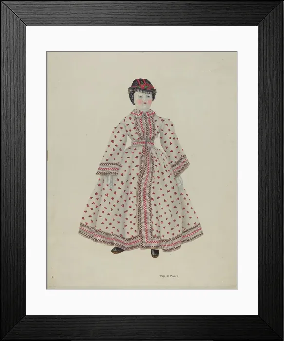 Framed Print : Doll with China Head, 1935 / 1942. Creator: Mary D. Porter Framed Print : Doll with China Head, 1935 / 1942. Creator: Mary D. Porter