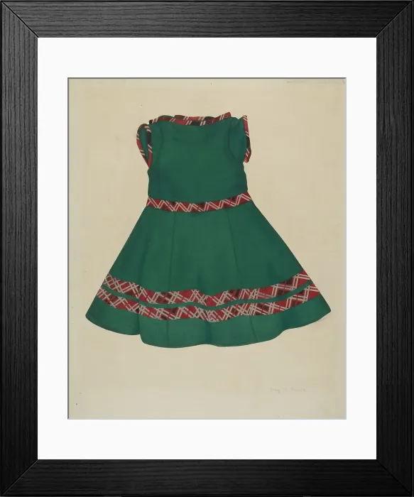 Framed Print : Child's Dress, 1935 / 1942. Creator: Mary D. Porter Framed Print : Child's Dress, 1935 / 1942. Creator: Mary D. Porter