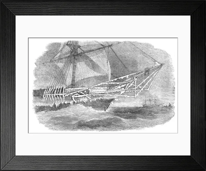 Framed Print : Weather in the Baltic - Bows of H.M. Corvette Cruiser, 1854. Creator: Unknown. Weather in the Baltic - Bows of H.M. Corvette Cruiser, 1854. Creator: Unknown Framed Print : Weather in the Baltic - Bows of H.M. Corvette Cruiser, 1854. Creator: Unknown. Weather in the Baltic - Bows of H.M. Corvette Cruiser, 1854. Creator: Unknown
