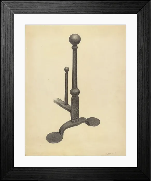 Framed Print : Andiron, 1935 / 1942. Creator: Jack Staloff Framed Print : Andiron, 1935 / 1942. Creator: Jack Staloff
